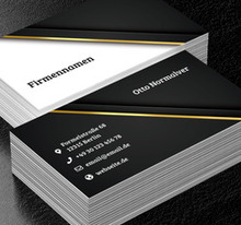 Schwarz und Gold in eleganter Ausführung, Motive, Klassiche - Visitenkarten Netprint