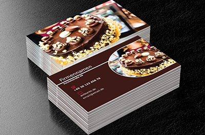 Schokoladenbrauner Hintergrund, Gastronomie, Konditorei - Visitenkarten Netprint