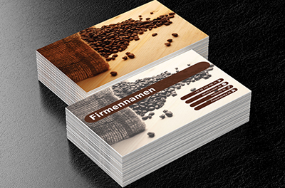 Jutesack mit aromatischem Kaffee, Gastronomie, Café - Visitenkarten Netprint