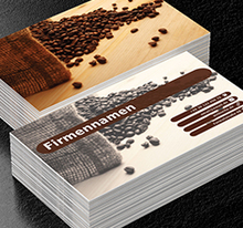 Jutesack mit aromatischem Kaffee, Gastronomie, Café - Visitenkarten Netprint
