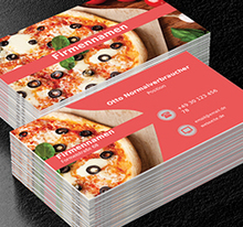 Leckere Pizza, Gastronomie, Pizzeria - Visitenkarten Netprint