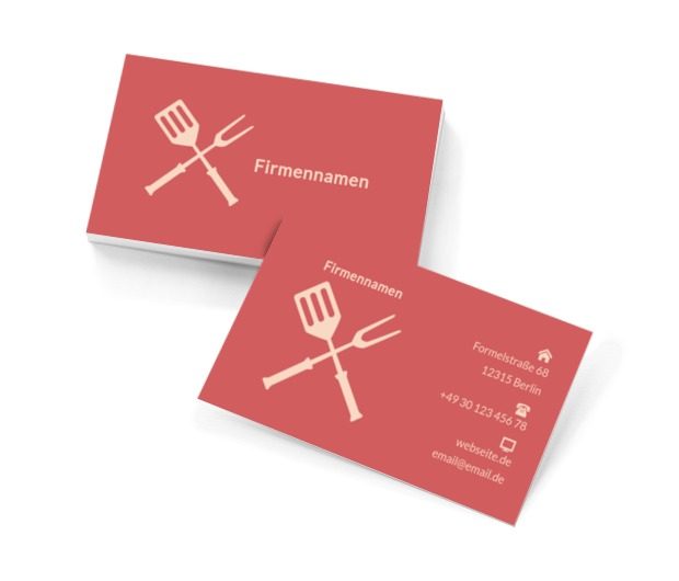 Grillzubehör, Gastronomie, Restaurant - Visitenkarten Netprint Online Vorlagen