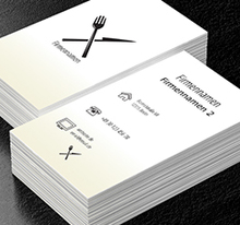 Messer und Gabel, Gastronomie, Restaurant - Visitenkarten Netprint