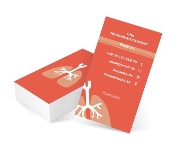 Gesunde Lungen, Medizin, Arzt - Visitenkarten Netprint Online Vorlagen