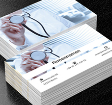 Doktor mit einem Stethoskop, Medizin, Gesundheitswesen - Visitenkarten Netprint