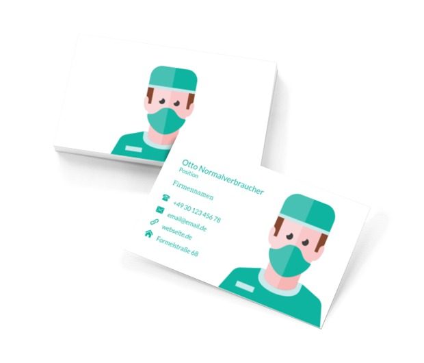Freundlicher Zahnarzt, Medizin, Stomatologie - Visitenkarten Netprint Online Vorlagen