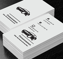 Einfachheit des Projekts, Motorisierung, Fahrzeugmarkt - Visitenkarten Netprint