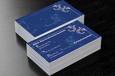 Gemalter blauer Hintergrund, Motive, Klassiche - Visitenkarten Netprint