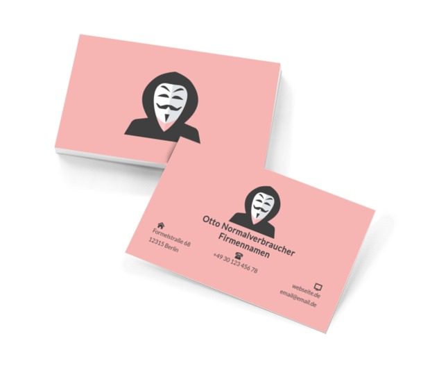 Gesichtsmaske, Motive, Leute - Visitenkarten Netprint Online Vorlagen
