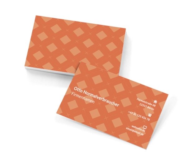 Orange Diamanten, Motive, Hintergründe und Texturen - Visitenkarten Netprint Online Vorlagen