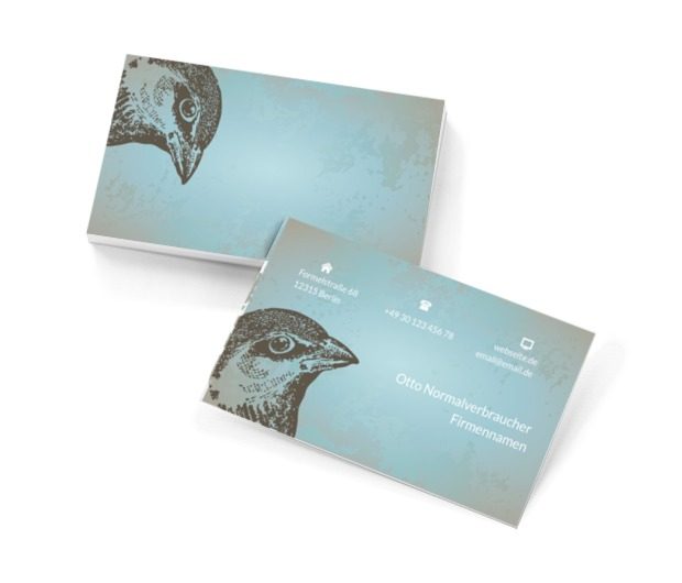 Vogelkopf, Motive, Tiere - Visitenkarten Netprint Online Vorlagen
