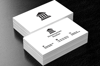 Schwarze Säulen, Recht, Rechtsanwaltskanzlei - Visitenkarten Netprint