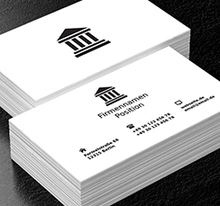 Schwarze Säulen, Recht, Rechtsanwaltskanzlei - Visitenkarten Netprint