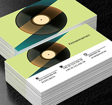 Schwarze Schallplatte, Unterhaltung, DJ - Visitenkarten Netprint