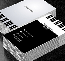 Klaviertasten, Unterhaltung, Musikgeschäft - Visitenkarten Netprint