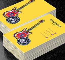 Bunte Gitarre, Unterhaltung, Musikgruppe - Visitenkarten Netprint