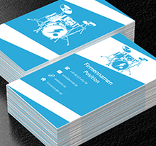 Blaue Trommeln, Unterhaltung, Musikgruppe - Visitenkarten Netprint