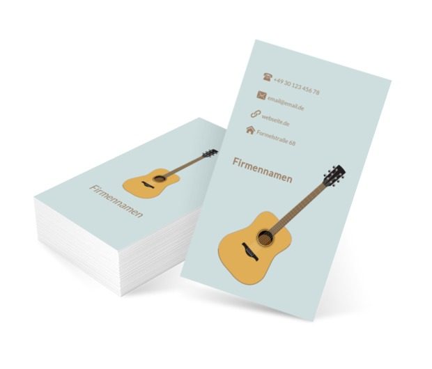 Gitarrenspiel, Unterhaltung, Musikgruppe - Visitenkarten Netprint Online Vorlagen