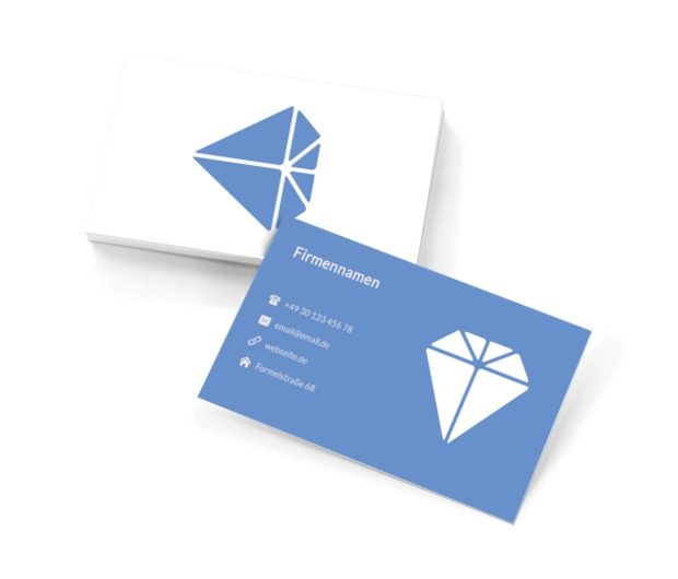 Blauer Diamant, Verkauf, Juwelier - Visitenkarten Netprint Online Vorlagen