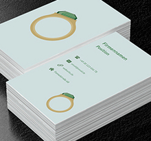 Ring mit grünem Stein, Verkauf, Juwelier - Visitenkarten Netprint
