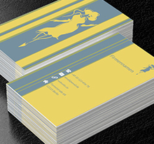 Gelbe Silhouette einer Frau, Verkauf, Bekleidung - Visitenkarten Netprint