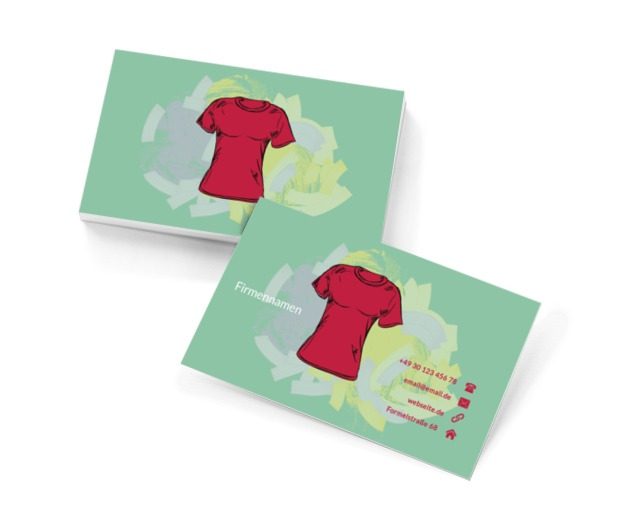Rotes T-Shirt, Verkauf, Bekleidung - Visitenkarten Netprint Online Vorlagen