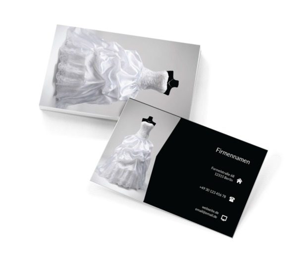 Weißes Hochzeitskleid, Verkauf, Brautkleider - Visitenkarten Netprint Online Vorlagen