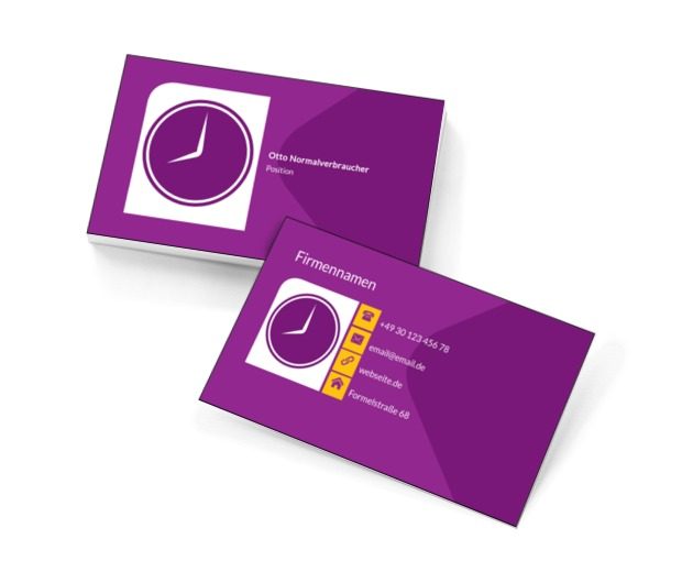 Weiße Wanduhr, Verkauf, Uhrmacher - Visitenkarten Netprint Online Vorlagen