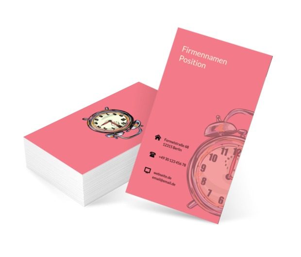 Schwarzer Wecker, Verkauf, Uhrmacher - Visitenkarten Netprint Online Vorlagen