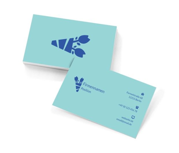 Blaue Tulpen, Umwelt und Natur, Blumenladen - Visitenkarten Netprint Online Vorlagen