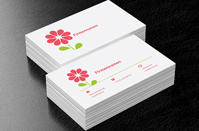 Rosa Gänseblümchen, Umwelt und Natur, Blumenladen - Visitenkarten Netprint