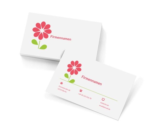 Rosa Gänseblümchen, Umwelt und Natur, Blumenladen - Visitenkarten Netprint Online Vorlagen