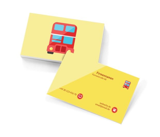 London Bus, Transport, Busse - Visitenkarten Netprint Online Vorlagen