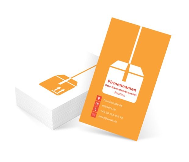 Orange Paket, Transport, Sendungen - Visitenkarten Netprint Online Vorlagen