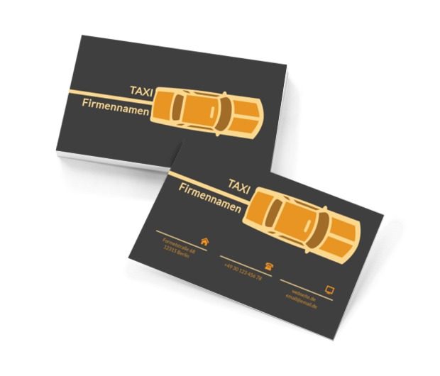 Taxi im Voraus, Transport, Taxi - Visitenkarten Netprint Online Vorlagen