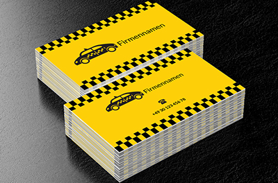 Schwarzes Taxi, Transport, Taxi - Visitenkarten Netprint