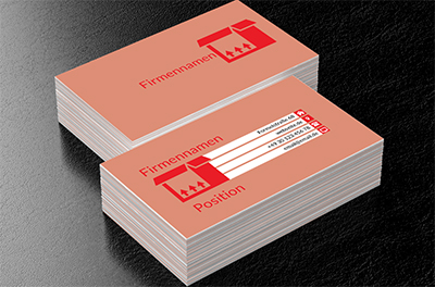 Rote offene Pappschachtel, Transport, Kurierdienste - Visitenkarten Netprint