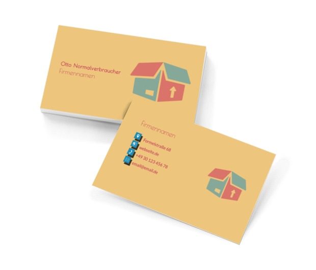 Zweifarbige Box, Transport, Kurierdienste - Visitenkarten Netprint Online Vorlagen