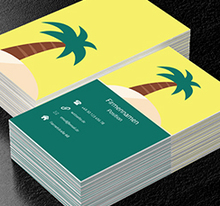 Palme auf dem Sand, Tourismus, Tourismus-Agentur - Visitenkarten Netprint