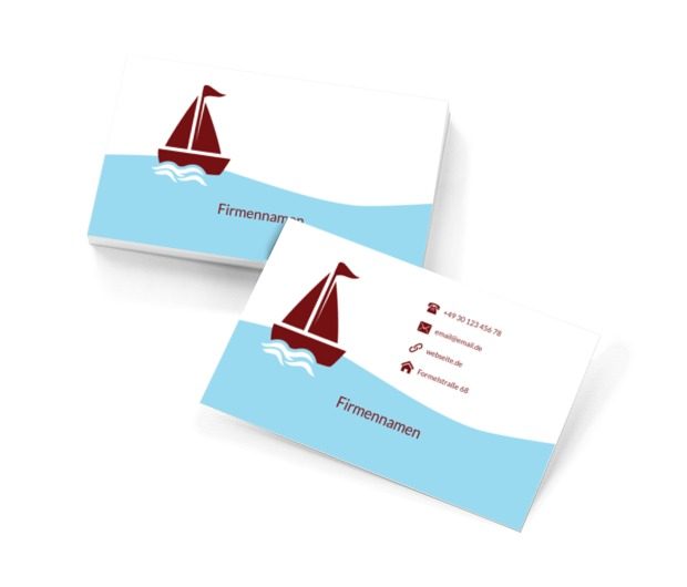 Boot auf See, Tourismus, Tourismus-Agentur - Visitenkarten Netprint Online Vorlagen