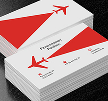 Rotes Flugzeug, Tourismus, Tourismus-Agentur - Visitenkarten Netprint