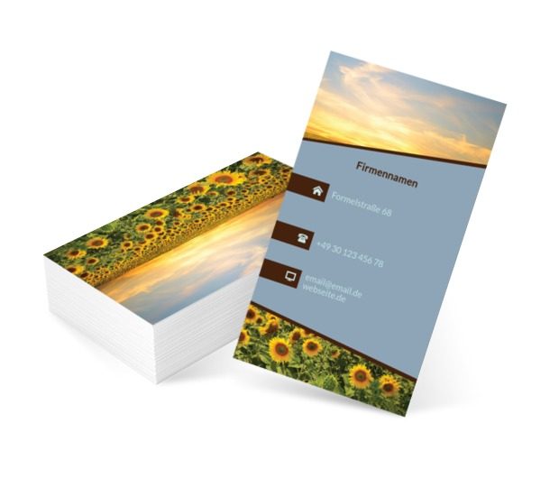 Eine bunte malerische Landschaft, Tourismus, Agrotourismus - Visitenkarten Netprint Online Vorlagen