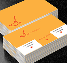 Orange Pinsel, Dienstleistungen für Haus, Reinigungsfirma - Visitenkarten Netprint