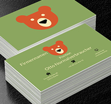 Roter Teddybär, Dienstleistungen für Haus, Kinderbetreuung - Visitenkarten Netprint