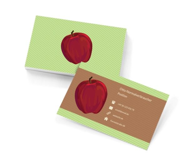 Saftiger Apfel, Gesundheit und Schönheit, Diätassistent - Visitenkarten Netprint Online Vorlagen