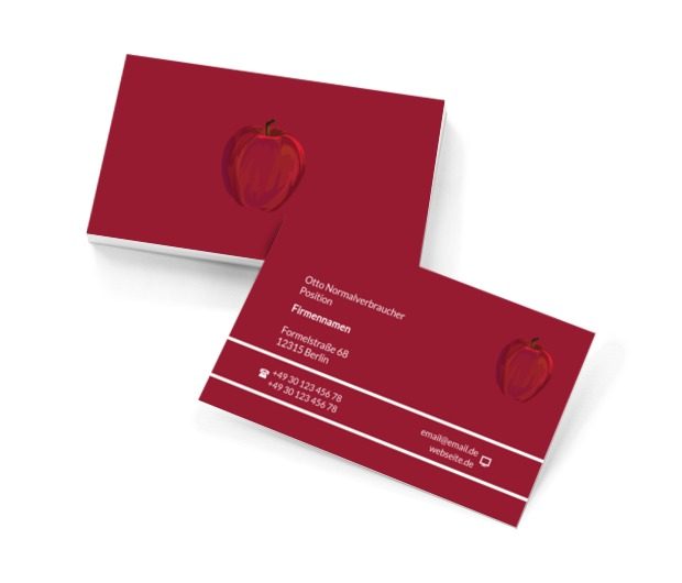 Roter Apfel, Gesundheit und Schönheit, Diätassistent - Visitenkarten Netprint Online Vorlagen