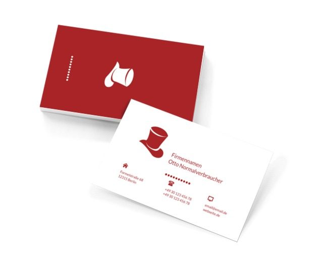 Roter Hut, Gesundheit und Schönheit, Friseursalon - Visitenkarten Netprint Online Vorlagen