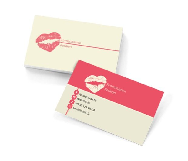Sinnliche Lippen, Gesundheit und Schönheit, Schönheitssalon - Visitenkarten Netprint Online Vorlagen