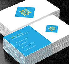 Weiß-blaues Design, Gesundheit und Schönheit, SPA - Visitenkarten Netprint