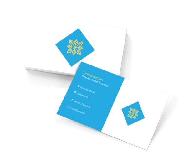 Weiß-blaues Design, Gesundheit und Schönheit, SPA - Visitenkarten Netprint Online Vorlagen